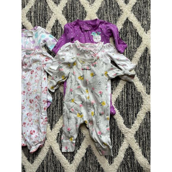 Carters, Mud Pie and More Girls Sizes Newborn-3mo sleepers Zip up and Button - Picture 7 of 7